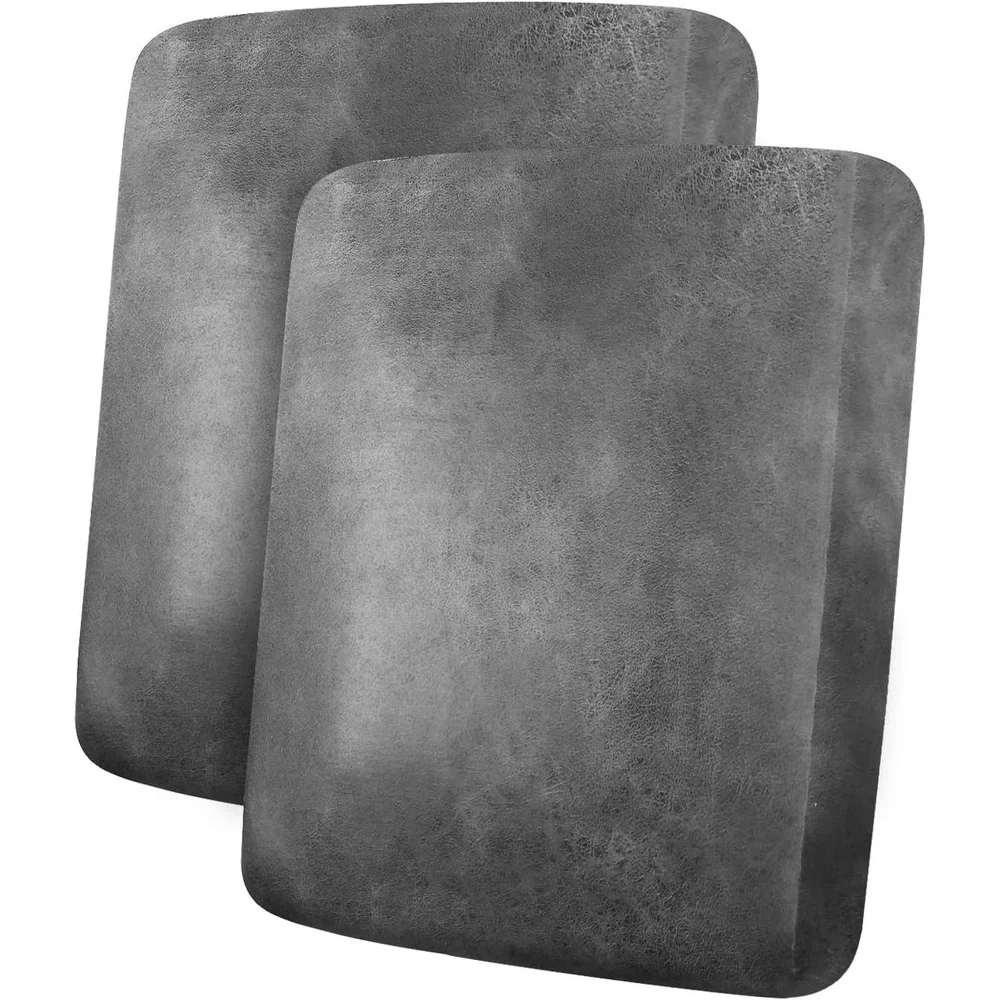 Anarachon Leather Look Couch Cushion Covers 2 Pack Gray Stretch Sofa Slipcovers